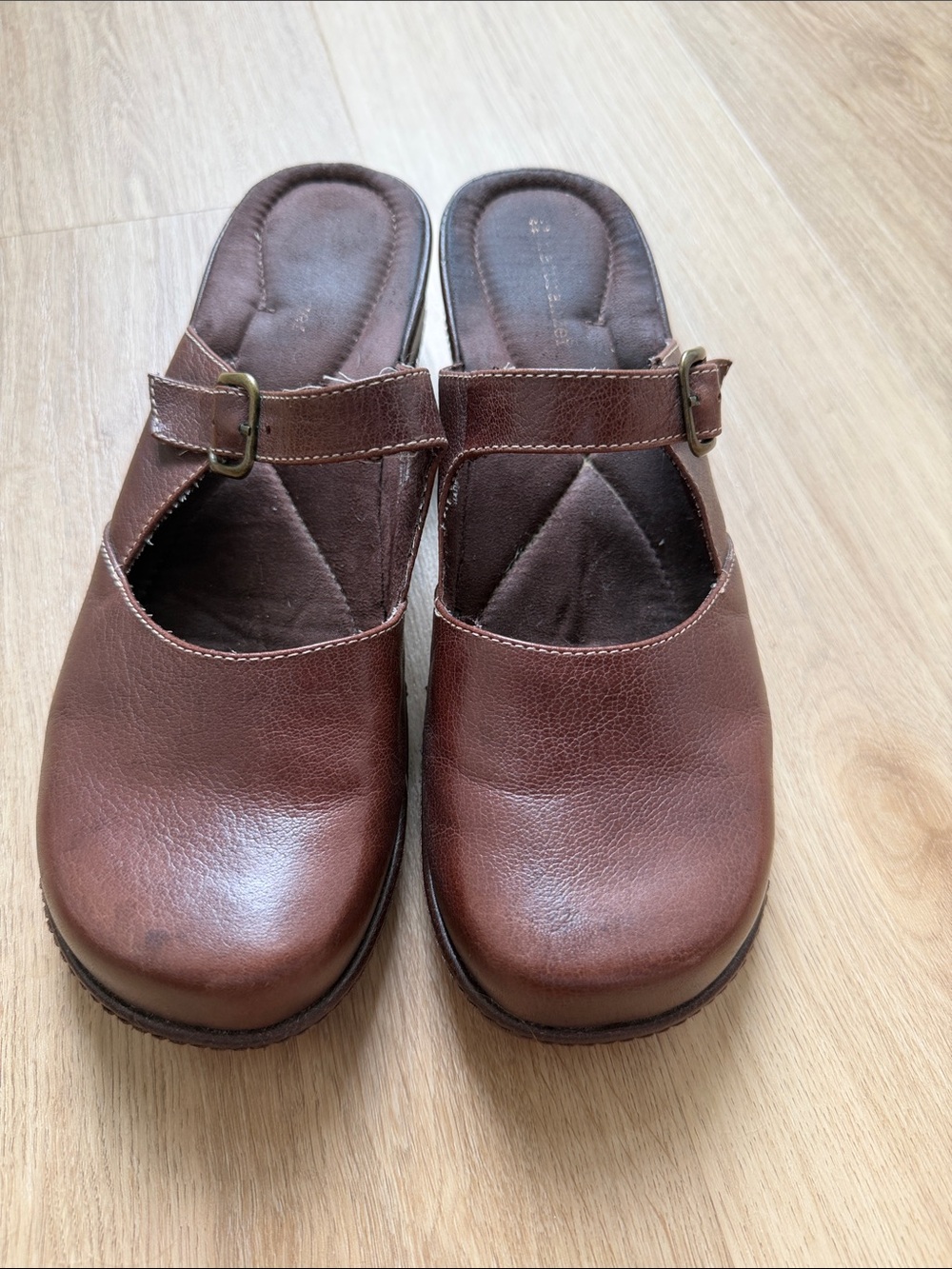 Naturalizer brown slip-on mules size 10